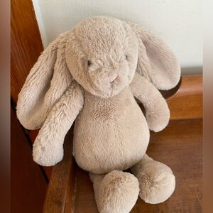 Jellycat Bashful Bunny Oatmeal Tan Beige Pink Nose 8" Small Plush 
Rabbit